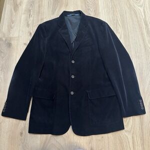 J.CREW Men's Corduroy Sports Coat Blazer 100% Cotton Navy Sz 42R Preppy Academia